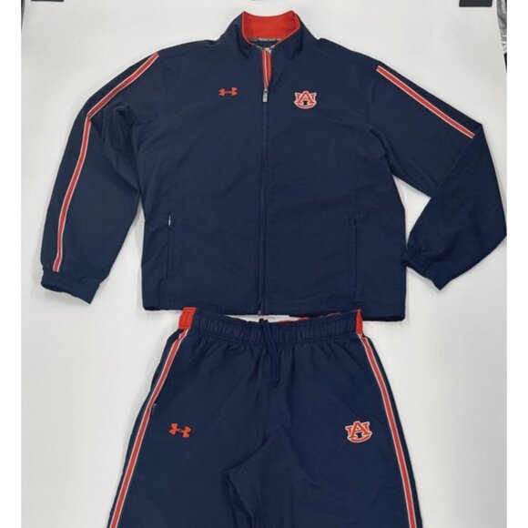 Auburn Tigers Under Armour Track Pants Jacket Outfit Mens Large Matching Set - Picture 11 of 16